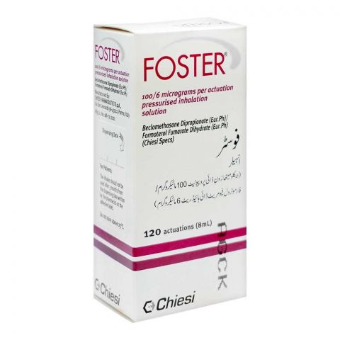 Chiesi Pharmaceuticals Foster Inhaler, 100/6mg, 120 Actuations, 8ml