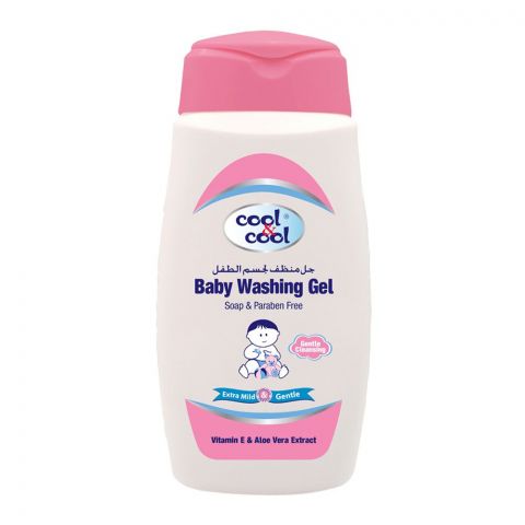 Cool & Cool Baby Washing Gel, Soap & Paraben Free, Vitamin E + Aloe Vera, 250ml