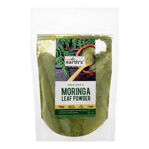 The Earth's Organic Moringa Leaf Powder, Gluten Free, 100g
