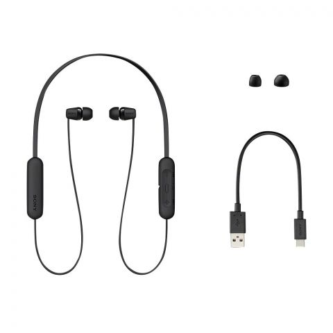 Sony Bluetooth Wireless Stereo Headset, Black, WI-C200/BC