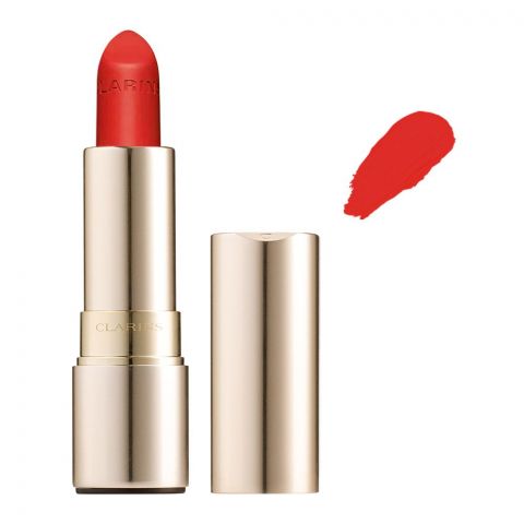 Clarins Paris Joli Rouge Velvet Matte & Moisturizing Long-Wearing Lipstick, 741V Red Orange