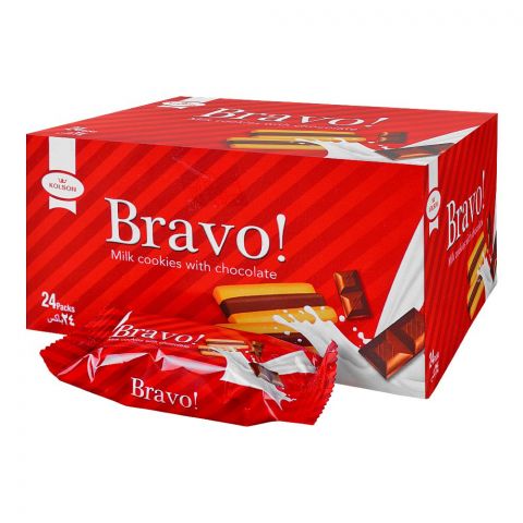 Kolson Bravo Milk Cookies With Chocolate, Biscuits Tikky Pack