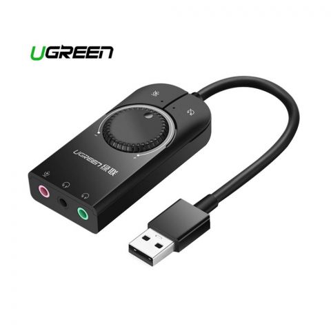 UGreen USB External Stereo Sound Adapter, Black, 40964