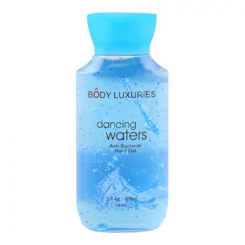 Body Luxuries Anti-Bacterial Hand Gel Sanitizer, Dancing Waters, 88ml