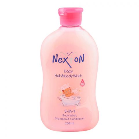 Nexton 3-In-1 Baby Hair & Body Wash, Shampoo & Conditioner, 250ml