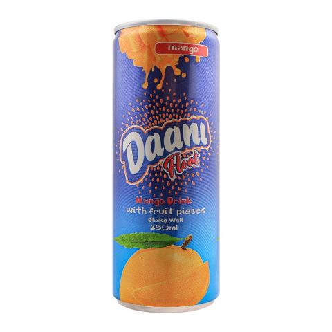 Daani Float Mango Drink, With Fruit Pieces, Can, 250ml
