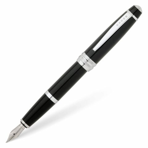 Cross Bailey Black Lacquer Fountain Pen, With Medium Nib, AT0456-7