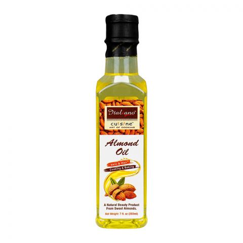 Italiano Almond Oil, For Skin/Hair/Cooking & Baking, 225ml