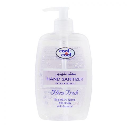 Cool & Cool Flora Fresh Anti-Bacterial Hand Sanitizer, Non-Sticky, 500ml