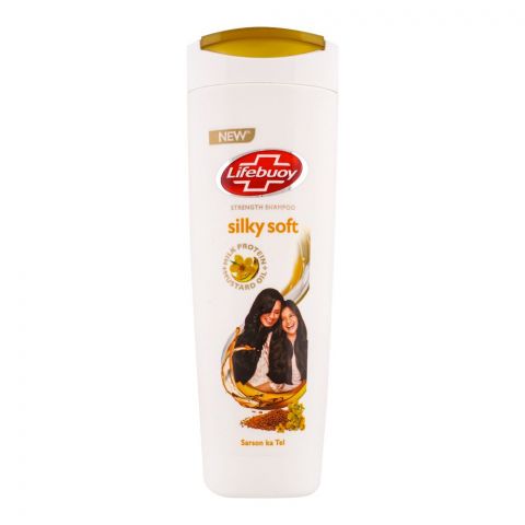Lifebuoy Silky Soft Milk Protein + Mustard Oil Strength Shampoo, 370ml