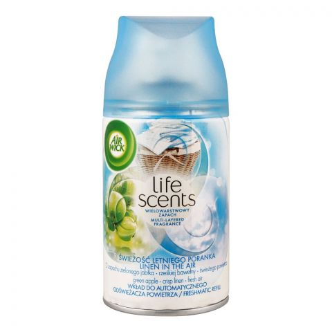 Airwick Life Scents Linen In The Air Green Apple Air Freshner Refill, 250ml