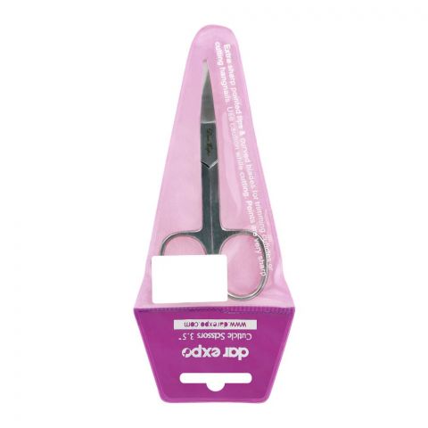 Dar Expo Cuticle Scissors, 3.5 Inches, Extra Sharp Pointed Tips & Curved Blades
