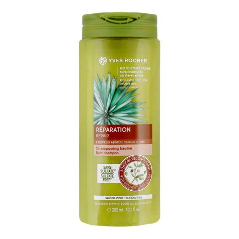 Yves Rocher Repair Balm Shampoo, Sulfate & Silicone Free, Damaged Hair, 300ml