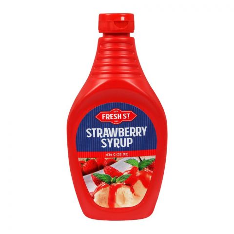 Fresh Street Strawberry Syrup, 22oz, 624g, Pet Bottle