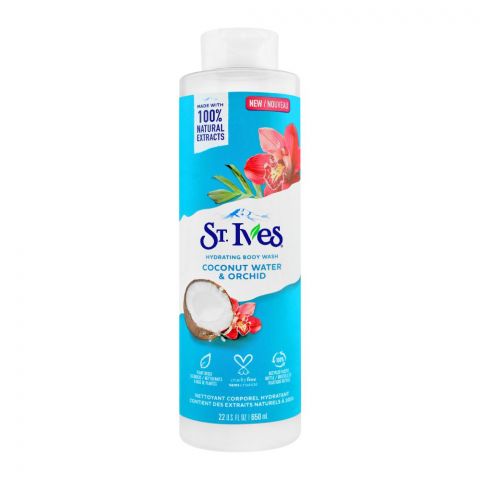 St. Ives Coconut Water & Orchid Hydrating Body Wash, 650ml