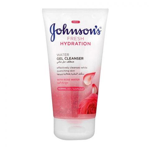 Johnson's Fresh Hydration Water Gel Cleanser, With Rose Water, Normal Skin, 150ml
