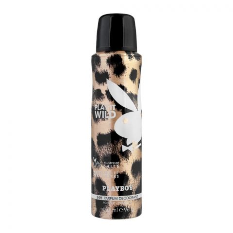 Playboy Play It Wild Anti-White Marks Deodorant Spray, For Women, 150ml