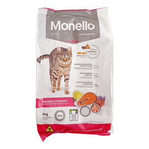Monello Salmon And Chicken Adult Cat Food, 1 KG
