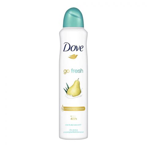 Dove 48H Go Fresh Pear & Aloe Vera Scent Deodorant Spray, For Women, 0% Alcohol, 250ml