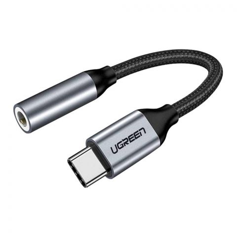 UGreen USB Type-C To 3.5mm Female Audio Cable, Dark Grey, 30632