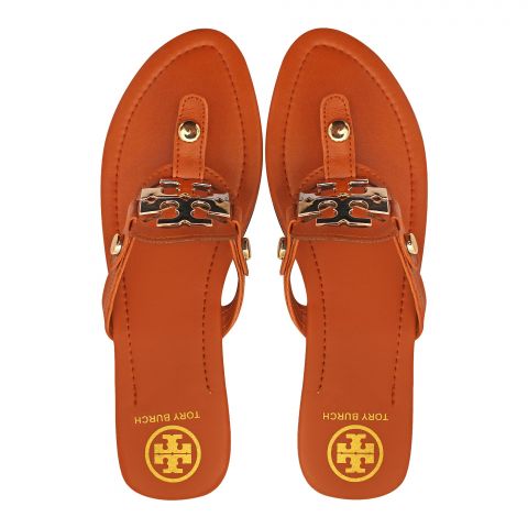 Tory Burch Style Women's Slippers, Brown