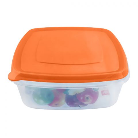 Lion Star Vitto Seal Ware Food Container, Orange, 10x10x3 Inches, 3 Liters, VT-3