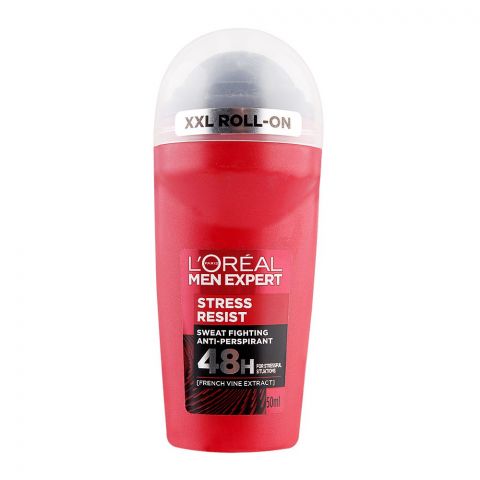 L'Oreal Paris Men Expert Stress Resist 48H Anti-Perspirant XXL Roll-On Deodorant, 50ml