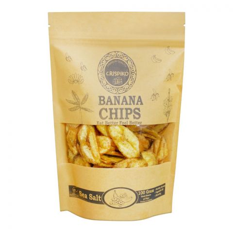 Crispiko Banana Chips Sea Salt, 100g