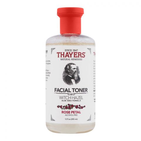 Thayers Witch Hazel Rose Petal Facial Toner, Alcohol-Free, Aloe Vera Formula, 355ml