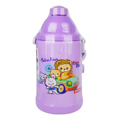 Lion Star Plastic Polar Cooler Water Bottle, 500ml, Purple, HU-29