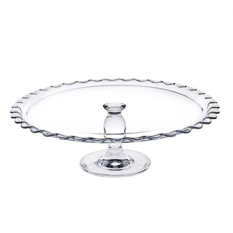 Pasabahce Maxi Patisserie Footed Round Glass Serving Plate, 96804