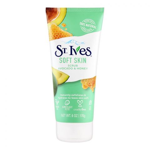 St. Ives Soft Skin Avocado & Honey Scrub, Tube, 170g
