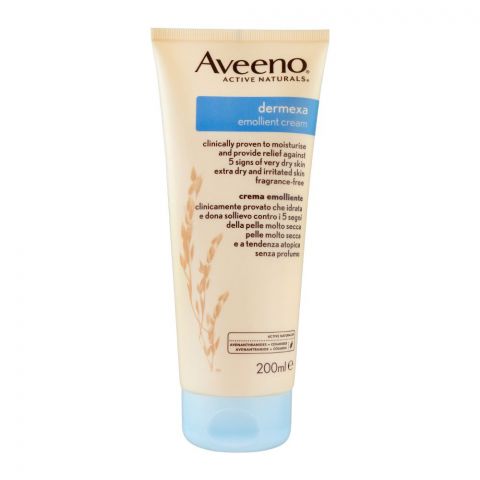 Aveeno Active Naturals Dermexa Emollient Cream, Fragrance Free, 200ml