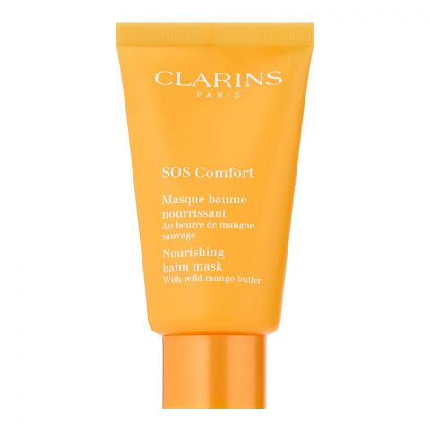 Clarins Paris SOS Comfort Nourishing Balm Face Mask, With Wild Mango Butter, 75ml
