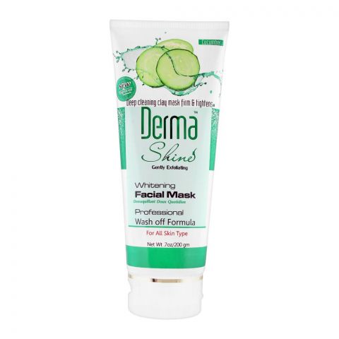 Derma Shine Gently Exfoliating Cucumber Whitening Facial Mask, For All Skin Types, 200g