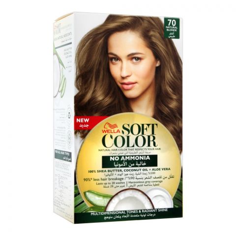 Wella Soft Color No Ammonia Hair Color, 70 Natural Blonde
