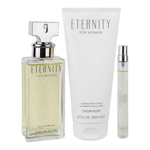Calvin Klein Eternity For Women Set Eau De Parfum 100ml + Eau De Parfum 10ml + Body Lotion 200ml