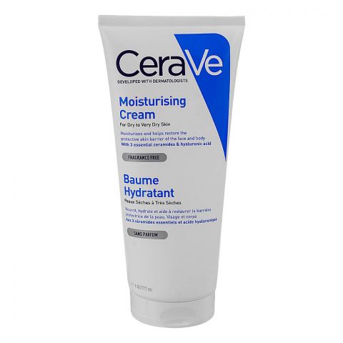 CeraVe Fragrance Free Moisturizing Cream, Dry To Very Dry Skin, 177ml