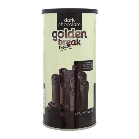 Golden Break Dark Chocolate Cream Wafer Rolls, 300g