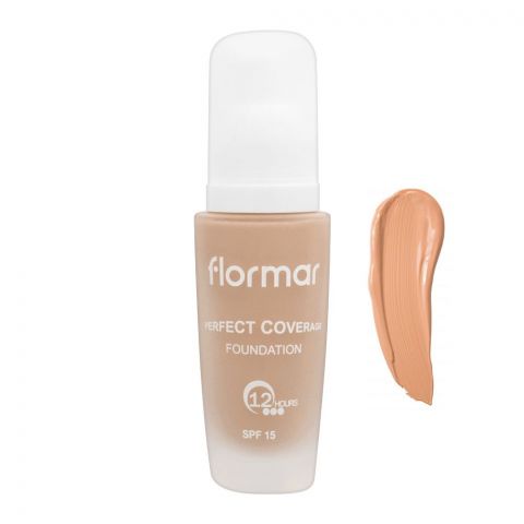 Flormar Perfect Coverage Foundation, 100 Light Ivory 30ml