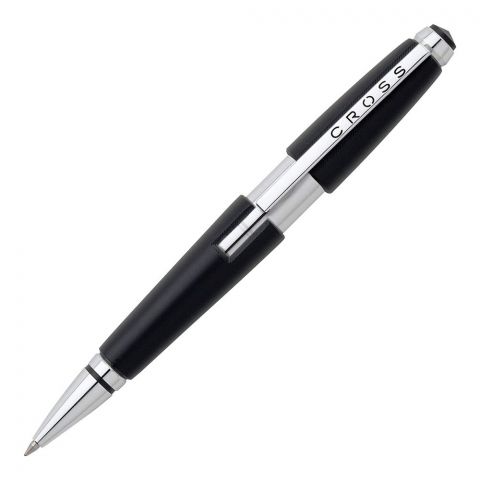Cross Edge Jet Black Gel Rollerball Pen, With Black Gel Tip, AT0555-2