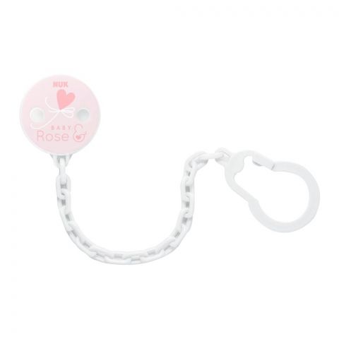 Nuk Baby Rose & Blue Soother Chain With Ring, 10750591