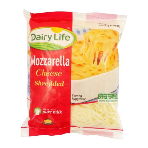 Dairy Life Mozzarella Shredded Cheese, 200g
