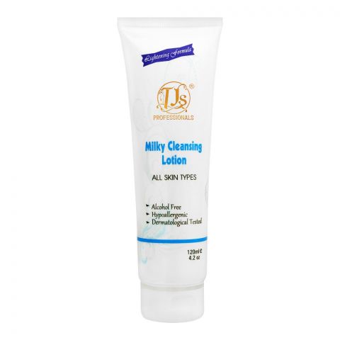 TJs Professionals Milk Cleansing Lotion, Alcohol Free, All Skin Types, 120ml