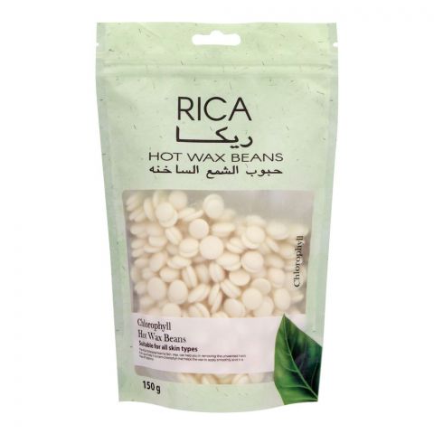 RICA Chlorophyll Hot Wax Beans, All Skin Types, 150g