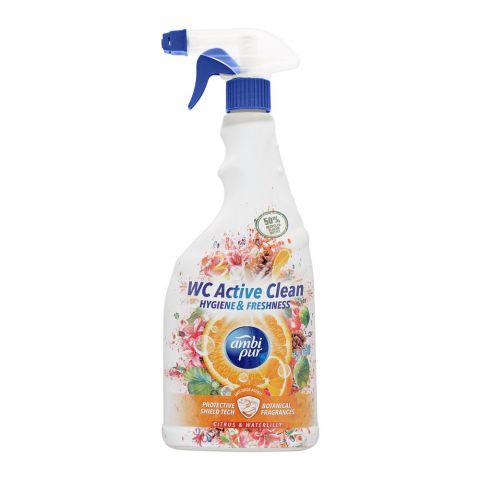 Ambi Pur WC Active Clean, Toilet Cleaner, Citrus & Water Lilly, Trigger, 750ml