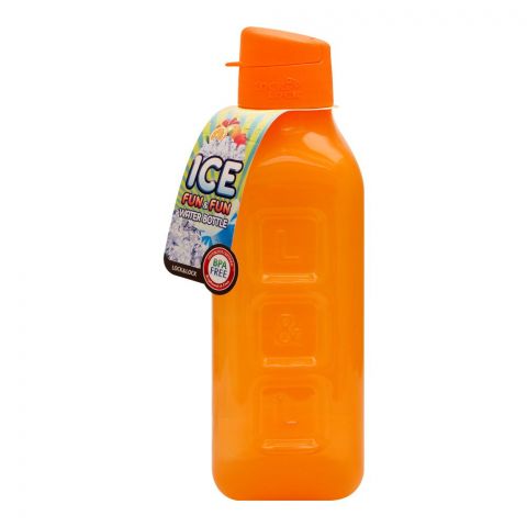 Lock & Lock Ice Fun & Fun Water Bottle, Orange, 1.0L, LLHAP805O