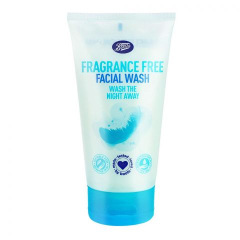 Boots Fragrance Free Wash The Night Away Facial Wash, 150ml