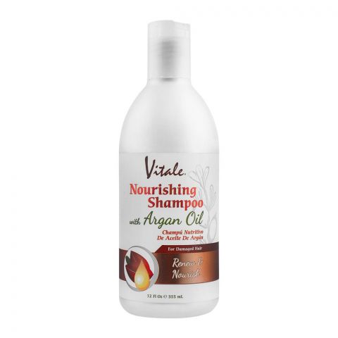 Vitale Argan Oil Renew & Nourish Nourishing Shampoo, For Damaged Hair, 335ml