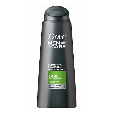 Dove Men+Care Fresh & Clean 2-In-1 Fortifying Shampoo + Conditioner, UK, 400ml